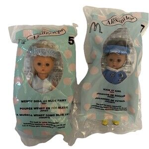 Madame Alexander Dolls McDonalds Wendy as Blue Fairy Kick it Girl Lot of 2 NEW